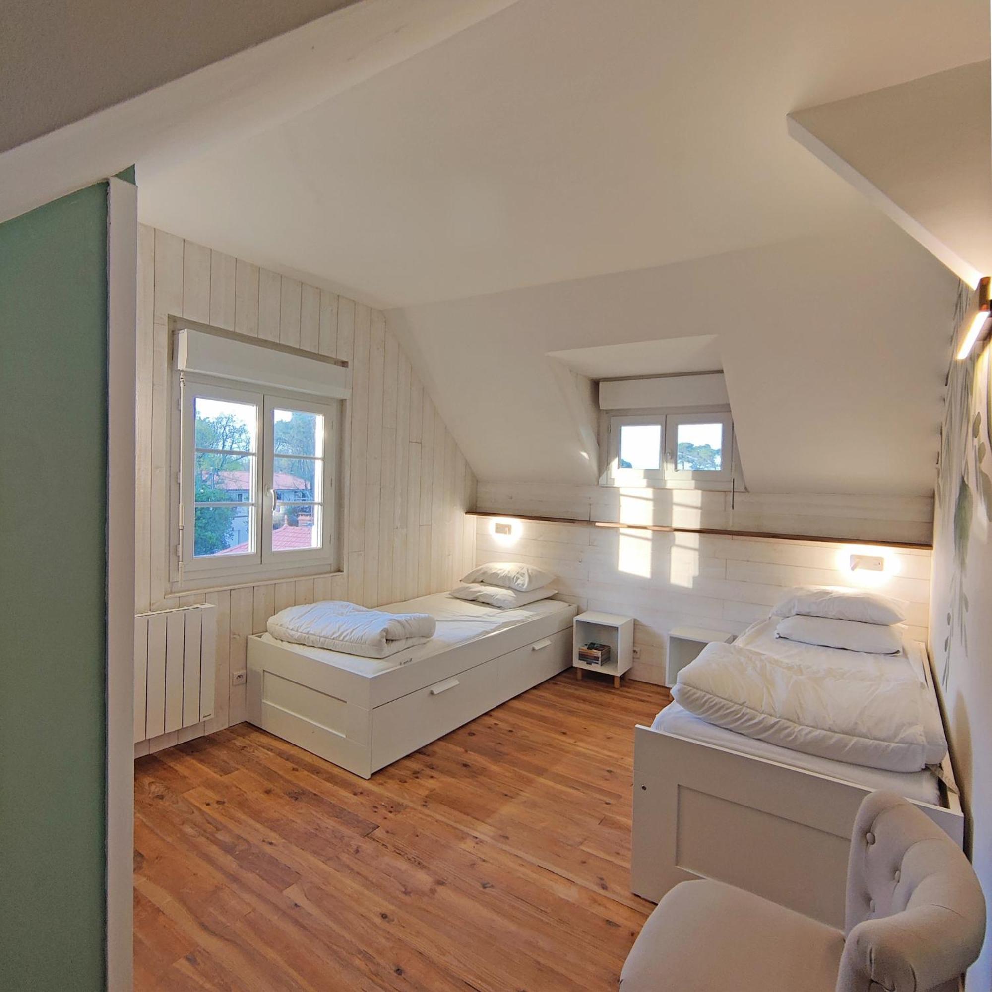 Appartement 2 Chambres Bassin D'Arcachon Front De Mer, Plage Du Betey 安德诺莱斯贝恩 外观 照片
